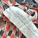 ZARA | Orange White Black Knit Sweater Checkered Shorts 100% Cotton | Medium Photo 4