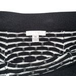Intermix Black and White Knit Pull-on Skater Mini Skirt MEDIUM Photo 2