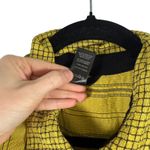 Ali Miles Yellow Striped Plaid Button Front Tunic Shirt Artsy Boho Work Women 1x Photo 4