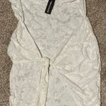 Pretty Little Thing White Floral Burnout  Bodycon Dress Photo 3