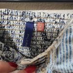 Anthropologie  BUTTONDOWN STRIPE DENIM PEPLUM CORSET by PILCRO size S Photo 2