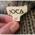 Moca Sweater Womens One Size Beige Taupe Chunky Knit Open Front Cardigan Pockets Photo 6