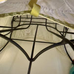 Free People Vintage  white and green baby doll dress M Photo 13