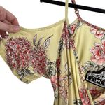 Angie  Yellow Floral Wrap Dress Large New Photo 3