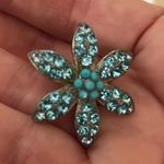 Blue Sunburst Adjustable Ring Floral Retro Trendy Photo 0