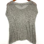 Eileen Fisher Medium Open Knit Beige Top Scoop Dolman Beach Neutral Vacation Photo 2