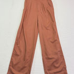 Madewell Wide Leg Pleated Pants Womens Size 0 Fair Trade Factory N613 Clay Photo 0