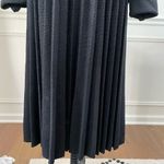 St. John Vintage 70s  2pc Pleated Skirt Suit Set Santana Knit Black  4 Photo 4