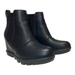 Athlefit Women’s Black Wedge Ankle Boots Size 9 Comfortable Zip Booties Photo 2