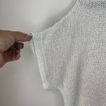 Chico's  Women's‎ Cream Open Weave Short Sleeve Crochet Pullover Sweater SZ 3/XL Photo 2