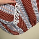 Lavender Field  Striped Blouse Size Medium Photo 4