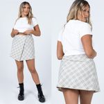 Princess Polly Ailisha Yellow Plaid Wrap Mini Skirt Photo 0