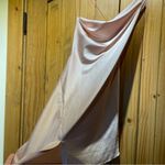 Nudie Patootie Blush Pink Satin Open Back Ruched Mini Slip Dress Photo 1