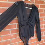 Stella Luce Black Sheer long sleeve bodysuit  Photo 1