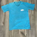 Pressbox University of Arkansas Razorbacks v neck t shirt tee  size medium blue Photo 0
