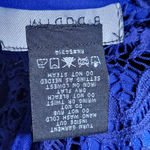 B Darlin  Royal Blue Lace‎ Mock Neck Sleeveless Fit Flare Dress Size S Photo 9