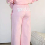 White Fox Boutique Shout It Out Wide Leg Sweatpants Pink Photo 0