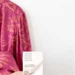 Free People  Mia Long Sleeve Tunic Blouse in Rouge Combo Photo 5