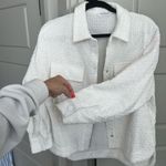 Vestique Tweed Lightweight White Shacket Photo 4