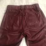 Hue Burgundy Leatherette Faux Leather Leggings Photo 5