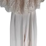 Theia BHLDN Mila Off the Shoulder Lace Jumpsuit Pink Braidesmaid Size 8 Photo 10