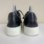 Vince  Benfield Black Leather‎ Platform Sneakers Low Top Womens Sz 7 US -Ret $250 Photo 4