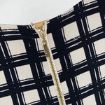 Eliza J  dress windowpane print black tan hot pink exposed back zipper size 6‎ Photo 5