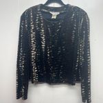 Ronni Nicole II Vintage Tiger Print Button Front Long Sleeve Womens Jacket Sz 22 Brown Photo 0