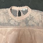 Ultra Pink  Elegant Lace Blouse in Soft Beige large Photo 5