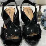 Easy Street ‎ black patent faux leather slingback dress heels size 9 Photo 0