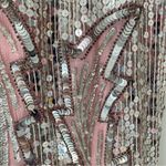 Vintage Maharaj By Cotton Candy Pink Silver Sequin Midi Skirt size large Photo 4