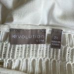 Cyrus  White Crochet Accent Blouse Photo 4