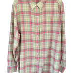Lauren Jeans Co. Plaid Shirt Relaxed Fit Button Down Long Sleeve XL Green Photo 0