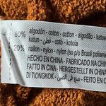 ZARA Knit 3/4 Inch Sleeve Crop Top Sweater Brown Size Medium Photo 3