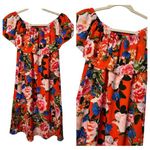 Rose + Olive Elastic Off The Shoulder Floral Mini Flowy Ladies Dress SZ XS Photo 1