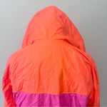 Abercrombie & Fitch Women’s Pink Orange Hooded Windbreaker Jacket Large NWT Photo 4