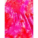 $529 Honorine Athena Tie Dye 100% Linen Maxi Dress Red Pink Women's Size Small Photo 7
