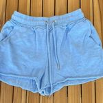 Derek Heart Blue High-Waist Lounge Shorts Photo 0