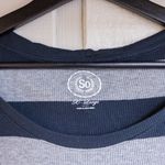 SO Black and Gray Striped Hoodie Photo 2