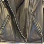 American Eagle  Moto Faux Leather Jacket Black Motorcycle Medium Photo 4