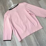Worthington Vintage Classic Cardigan contrast trim girly womens Pink (large) elegant preppy Photo 3