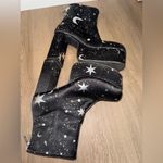 Current Mood Dolls Kill LYRA Platform Boots Black 7 Celestial Star N' Moon Goth Photo 6