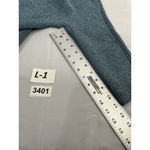 Chico's Womans Size 1 (small-8) Blue Mettalic Pull Over Short Sleeve Sweater Photo 7