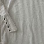 Free People White Waffle Print Long Sleeve Photo 1