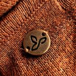 prAna  Sonatina Sweater Wrap Dress Organic Cotton Knit Knee Length A Line Brown M Photo 2