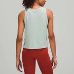 Lululemon Train to Be Tank Top Sz Large Silver Blue Mesh Silverescent Photo 1