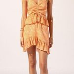 Suboo Sienna Printed Flounce Mini Dress Orange Womens Size XS Photo 1