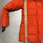 Lands' End  XS Orange Puffer Down Feather Women's Jacket Coat Size 2-4 XS Hood Photo 8