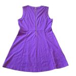Michael Kors Purple dress gold studded neckline /zipper Size 14 Photo 4