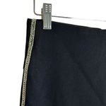 ZARA  Black Rhinestone Embellished High Rise Pull On Skinny Pants Size Medium Photo 2